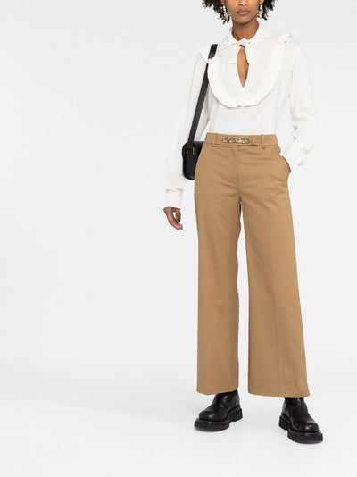 VALENTINO -  Pantalon ample à taille haute