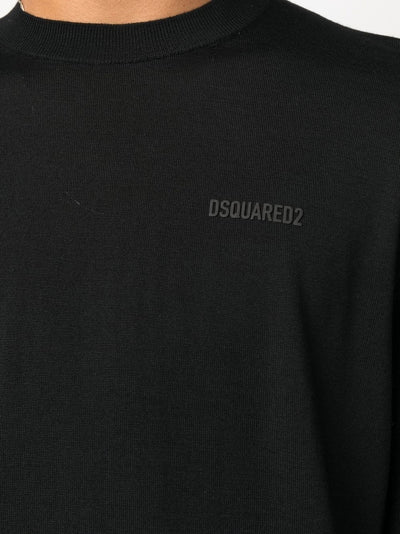 DSQUARED2 - Pull en maille à logo imprimé noir