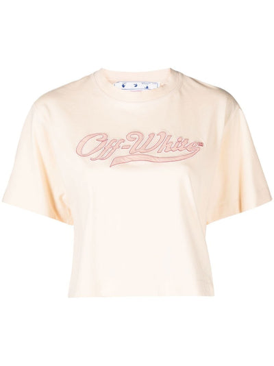 OFF WHITE - T-shirt crop à logo
