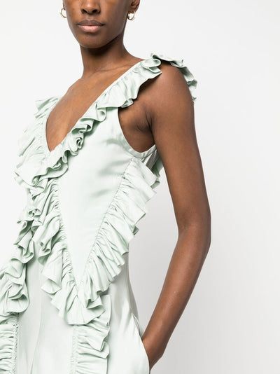 JIL SANDER - Ruffle detailing maxi dress