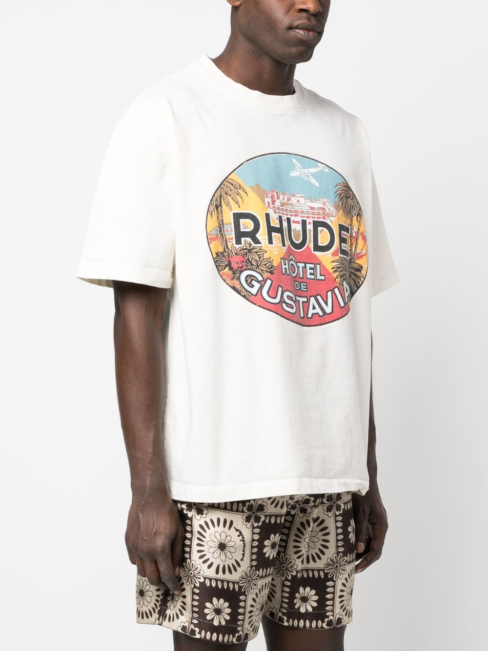 RHUDE - T-shirt en coton à imprimé graphique