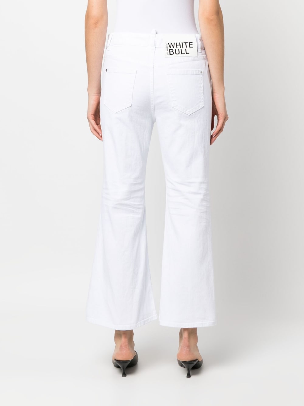 DSQUARED2 - White Bull cropped jeans