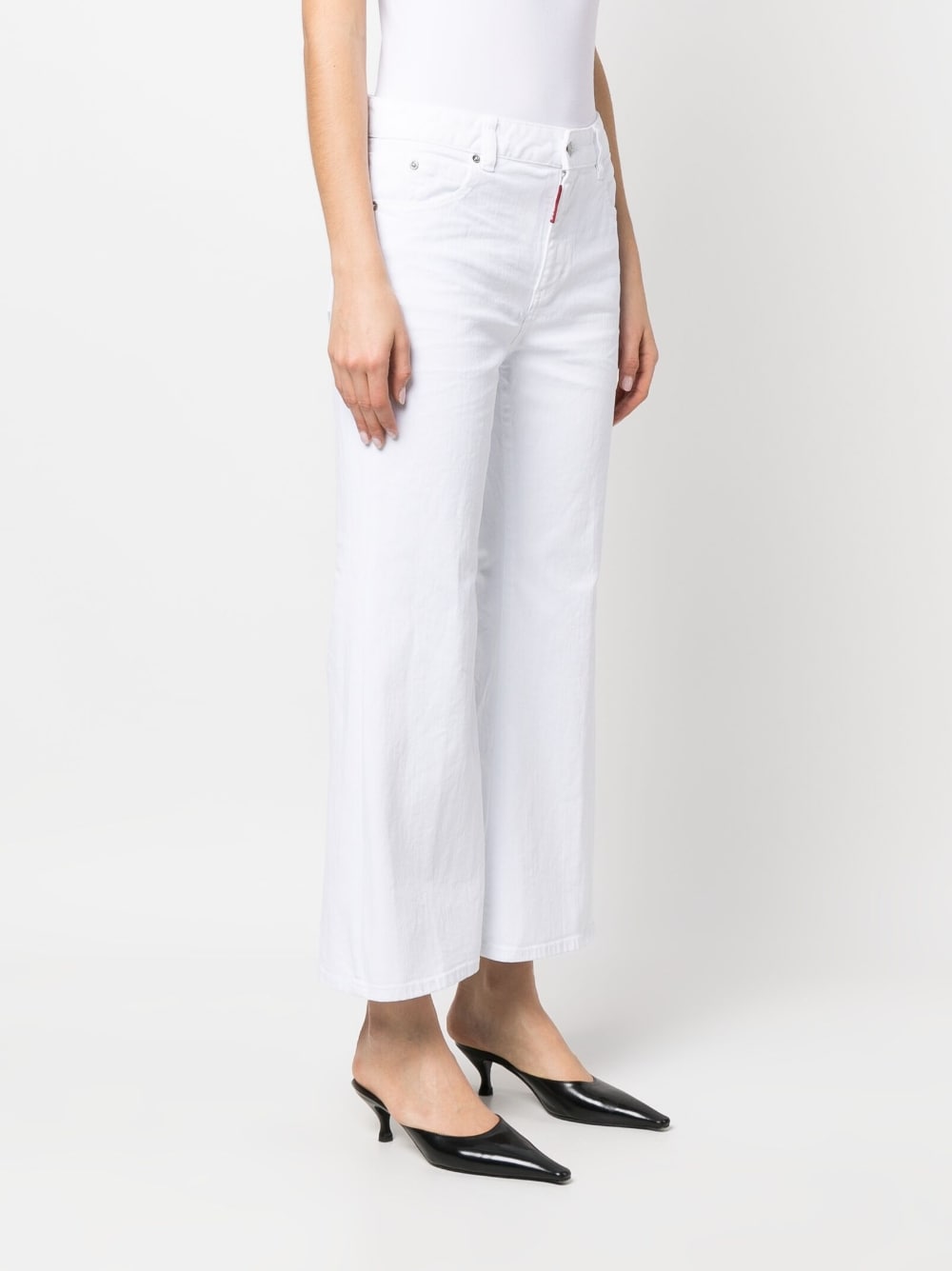 DSQUARED2 - White Bull cropped jeans