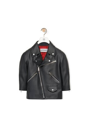 LOEWE - Short biker jacket in nappa